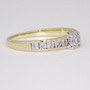 9ct gold diamond solitaire ring with diamond-set shoulders GR3951 side