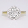 9ct gold diamond cluster ring GR1040