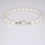 Cultured freshwater pearl bracelet with silver clasp CFWP619 clasp