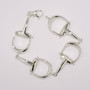 Silver horse stirrup bracelet SBRA62