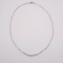 Silver graduated CZ necklace SNEC48 top