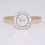 18ct rose gold diamond cluster ring
