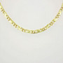 9ct yellow gold satin finish necklace NE4152 polished side