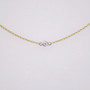 18ct gold diamond station necklace NE5195 close-up