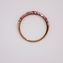 9ct rose gold pink and orange sapphire and diamond ring top