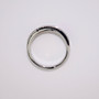 Platinum multicoloured sapphire and diamond ring top