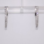 9ct white gold diamond hoop earrings