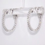 9ct white gold diamond hoop earrings side