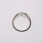 9ct white gold diamond rounded crossover ring top