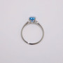 9ct white gold oval cut blue topaz ring top