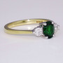 18ct gold tsavorite garnet and diamond ring side