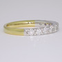 18ct gold low profile round brilliant cut diamond eternity ring side