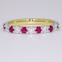 18ct gold ruby and diamond eternity ring