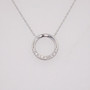 9ct white gold diamond circle necklace