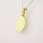 9ct gold oval locket side