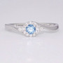 9ct white gold topaz and diamond ring