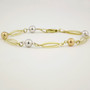 9ct gold three colour bracelet