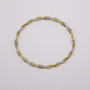 9ct yellow and white gold textured hinged twisted bangle top