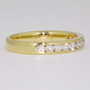 18ct gold channel set diamond ring side