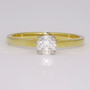 18ct gold round brilliant cut diamond solitaire ring