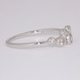 9ct white gold diamond bubble ring side