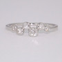 9ct white gold diamond bubble ring