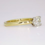 18ct gold and platinum round brilliant cut diamond solitaire ring side