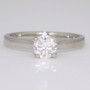 Platinum certificated D colour diamond solitaire ring