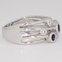 18ct white gold sapphire and diamond bubble ring side