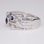 18ct white gold sapphire and diamond bubble ring side