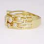 18ct yellow gold diamond bubble ring side