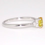 9ct white gold yellow sapphire and diamond ring side