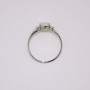 9ct white gold pear shaped opal and diamond ring top