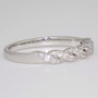 9ct white gold diamond weave ring side