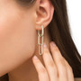 BOSS ladies carnation gold IP link earrings from the Tessa collection 1580202
