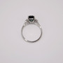 Platinum tourmaline and diamond ring top