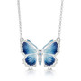 Sheila Fleet Butterfly necklace with Holly Blue enamel EN286