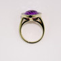 9ct yellow and white gold amethyst and diamond ring top
