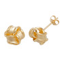 9ct gold knot stud earrings