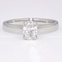 Platinum oval diamond solitaire ring