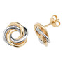 9ct Yellow & White Gold Knot Stud Earrings ER12212