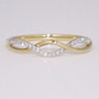 9ct gold open weave diamond ring