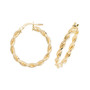 9ct yellow gold twisted hoop earrings