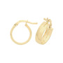 9ct yellow gold court shaped hoop earrings