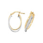 9ct yellow and white gold hoop earrings