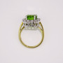 18ct Yellow and White Gold Peridot Cluster Ring top