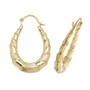 9ct Gold Oval Hoop Earrings ER12625