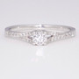 Platinum diamond solitaire ring