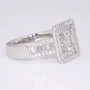 Platinum diamond cluster ring side