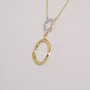 9ct gold diamond circle necklace side